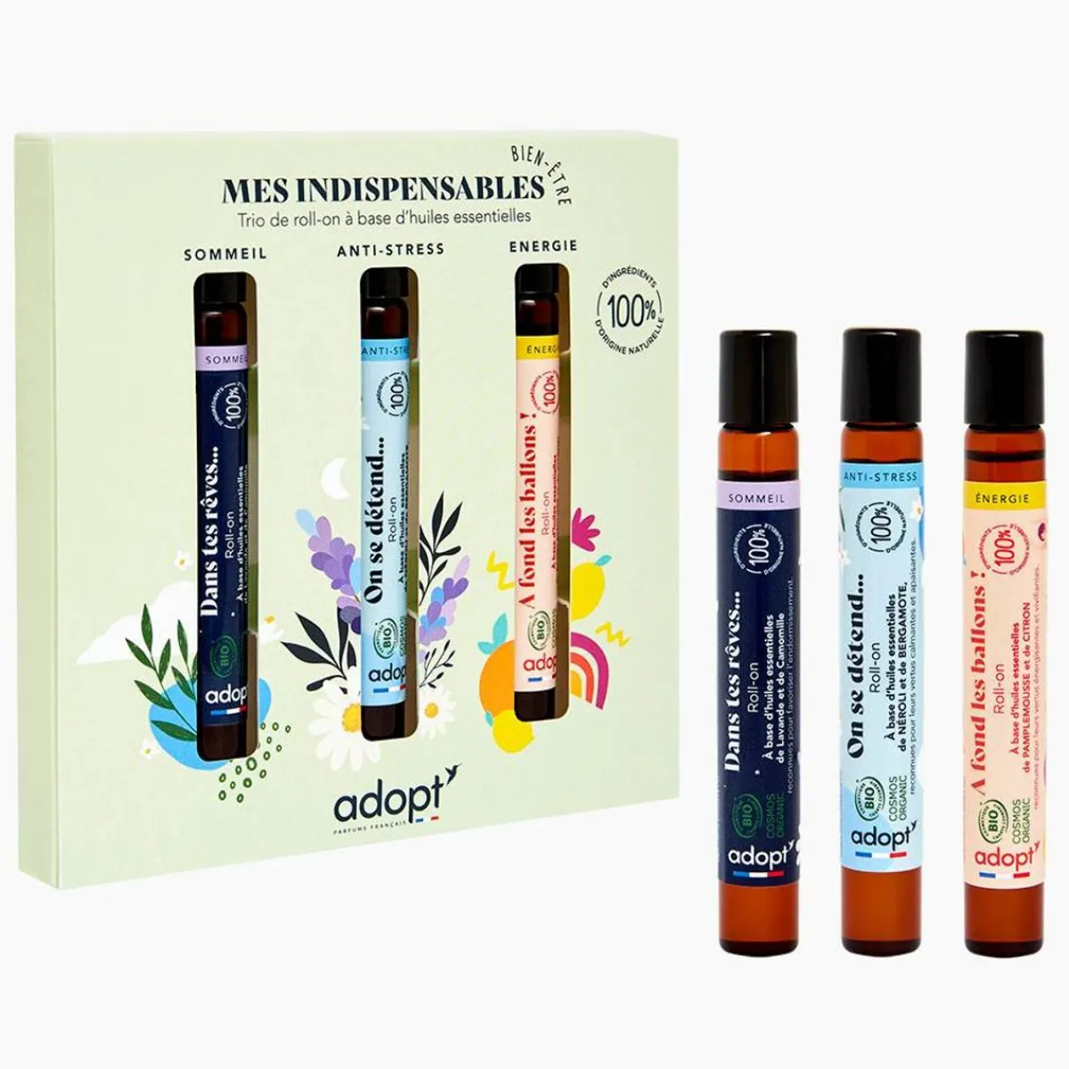 Adopt Trio Roll-On| Huiles Essentielles